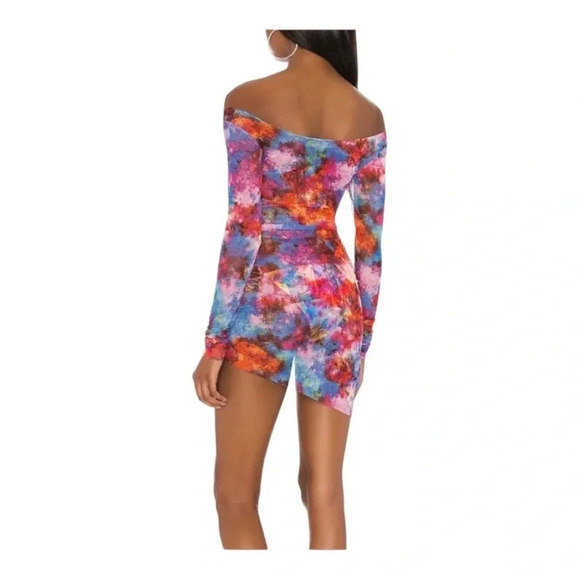 NWT Melissa Simone Yanis Mini Mesh Dress in Multi / Size M - Picture 3 of 16